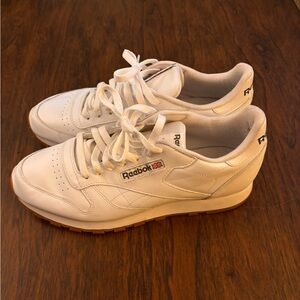 Reebok Off-White Leather Sneakers